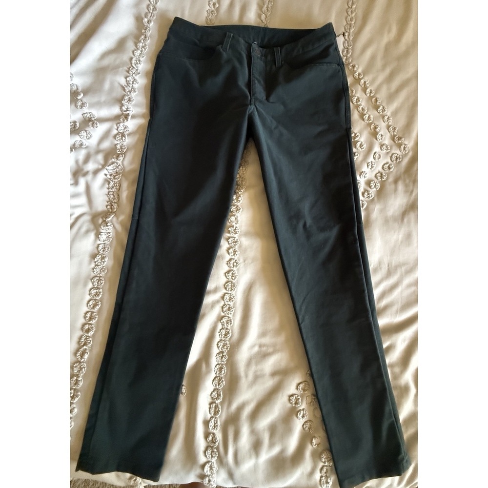 Lululemon ABC Slim Pants 32x30 Olive Warpstreme 5 Pocket Mens - Picture 4 of 10